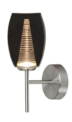 Highlight WandlampNebula nikkel met smoke glas - W3433.19