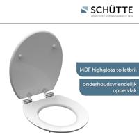 MDF High Gloss WC-bril BLUE WOOD met soft-close lange levensduur: extreem onbreekbaar en krasbestendig comfort en functie: geruisloos sluiten dankzij de automatische valrem eenvoudig schoon te m - thumbnail