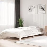 Bed stapelbaar 100x200 cm massief grenenhout wit - thumbnail