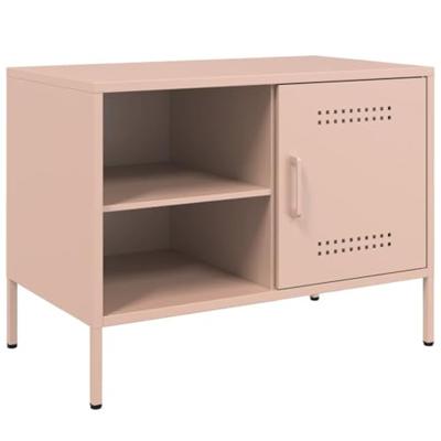 Tv-meubel 68x39x50,5 cm staal roze