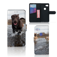 Google Pixel 3A Telefoonhoesje met Pasjes Honden Labrador - thumbnail
