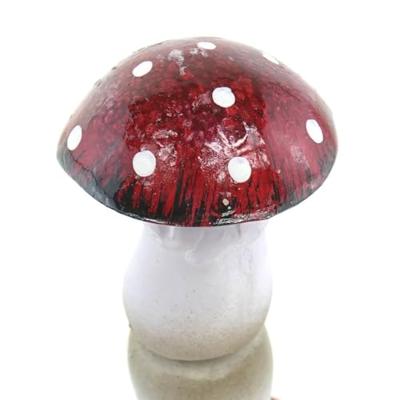 Beeld Paddenstoel terracotta H8,4cm