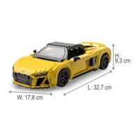 Audi R8 Spyder 1:14 bouwstenen/bouwset - Geel - thumbnail