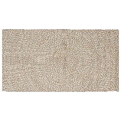 Vloerkleed Natuurlijk en Wit 100 x 200 cm Jute