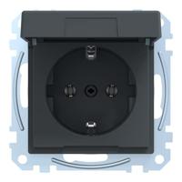 Merten MEG2311-0414 Wandcontactdoos System M Antraciet 1 stuk(s) - thumbnail