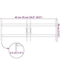 Raam Rooster Zwart 76 x 30 cm Gepoedercoat staal - thumbnail