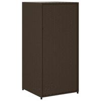 Tuinkast 55x55x111 cm poly rattan bruin - thumbnail