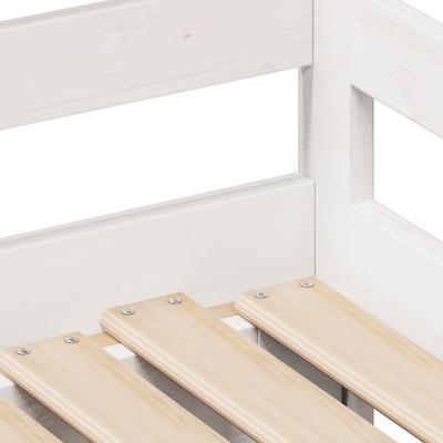 Slaapbank met onderschuifbed/lades zonder matras 90x190 cm wit - thumbnail