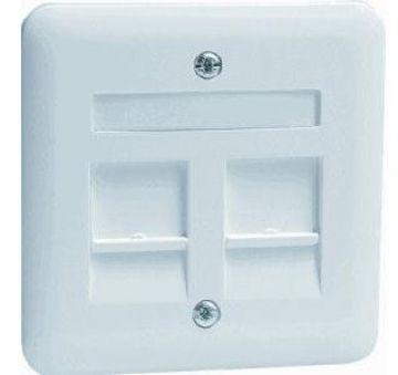 Peha Afdekplaat Catv ISDN dubbel LW recht - 4602274