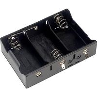 TRU COMPONENTS BH-131D batterijhouder 3x mono (D) soldeeraansluiting - thumbnail