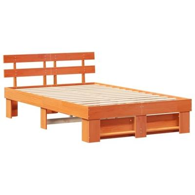 Bedframe Wasbruin 120 x 200 cm Massief grenenhout Bedframe Wasbruin 120 x 200 cm Massief grenenhout