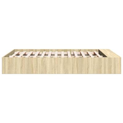 Bedframe bewerkt hout sonoma eikenkleurig 90x190 cm - thumbnail