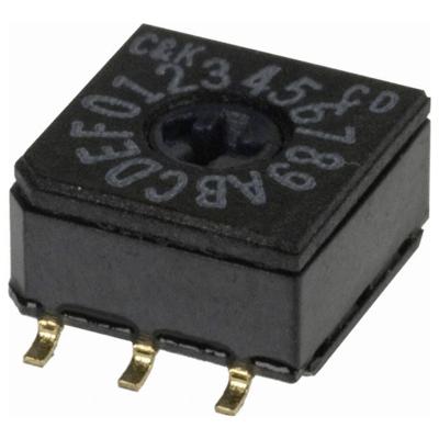 C & K Switches CD16CM0SB Rotay Switch CD Series Codeerschakelaar Hexadecimaal, Complement 1 stuk(s) Tube