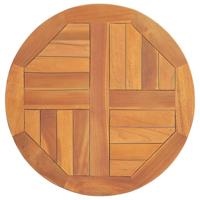 Tafelblad rond 2,5 cm 50 cm massief teakhout - thumbnail