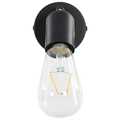 VidaXL Spotlights 2 st met filament peren 2 w e27 zwart