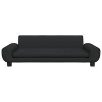 Kinderbank 100x54x33 cm fluweel zwart - thumbnail