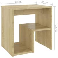 VidaXL Nachtkastje 40x30x40 cm bewerkt hout sonoma eikenkleurig - thumbnail