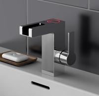 Wastafelkraan Schütte Orinoco LED-kleuren Mengkraan met Watervaluitloop Chroom Schütte - thumbnail