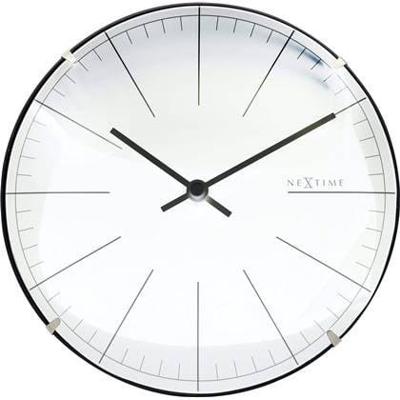 NeXtime NE-3506WI Wandklok Big Stripe Ø20 Glas Wit