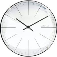 NeXtime NE-3506WI Wandklok Big Stripe Ø20 Glas Wit - thumbnail