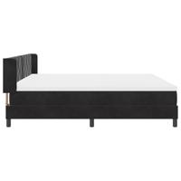 Boxspringbed met Matras Zwart 100x200 cm Fluweel Zwart - thumbnail