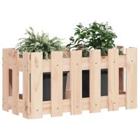 VidaXL Plantenbak met hekontwerp 60x30x30 cm massief grenenhout - thumbnail