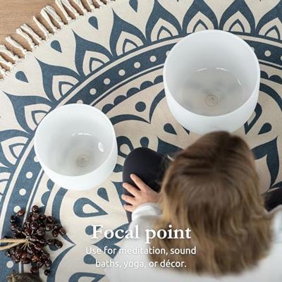 Meinl CSBM12F3 Crystal Singing Bowl White-Frosted klankschaal 12 inch toon F3