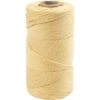 Creativ Company Macramé koord, l: 198 m, d 2 mm, lichtgeel, 330 gr/ 1 rol - thumbnail