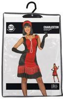 Charleston kostuum vrouw rood - thumbnail