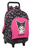 Schoolrugzak Kuromi Zwart Fuchsia 33 x 45 x 22 cm - thumbnail