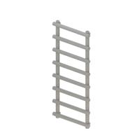 Designradiator BWS Tubi Handdoekrek 115x50 cm Zij-Onderaansluiting Mat Grijs - thumbnail