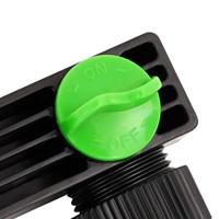 VidaXL Kraanadapter 4-wegs 19,5x6x11 cm abs & pp groen en zwart - thumbnail