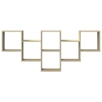 Wandschap 159x18x66 cm bewerkt hout sonoma eikenkleurig - thumbnail