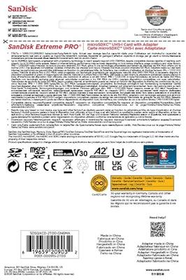 Sandisk Extreme PRO Micro SD Geheugenkaart 2TB