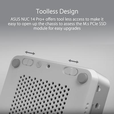Asus Barebone NUC 14 Pro+ RNUC14RVSU700002I Intel® Core™ Ultra 7 155H 4.8 GHz Intel ARC Graphics 90AR0051-M000A0 - thumbnail