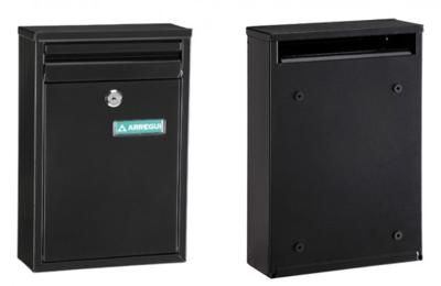 Brievenbus Arregui Zwart Staal 22 X 8 X 32 cm - thumbnail