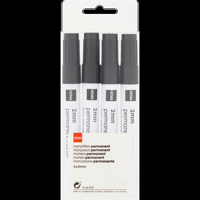 HEMA Permanent merkstiften zwart - 4 stuks - thumbnail