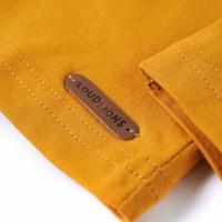 Kindershirt met lange mouwen 92 okerkleurig - thumbnail
