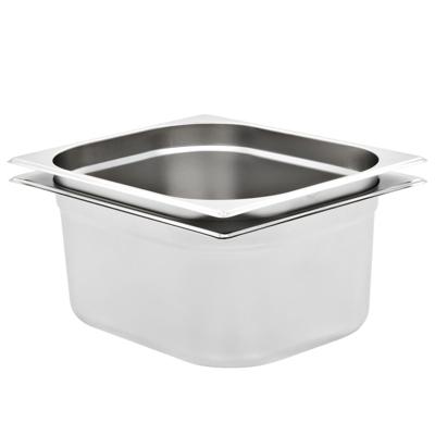 VidaXL Gastronormbakken 2 st gn 1/2 150 mm roestvrij staal