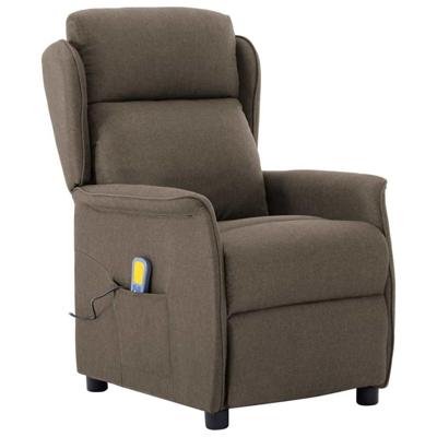 Massagestoel met kussen Taupe 67.5 x 93.5 x 101.5 cm Stof