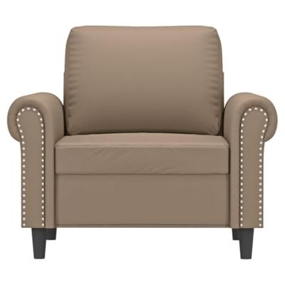 Fauteuil 60 cm kunstleer cappuccinokleurig