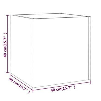 VidaXL Plantenbak 40x40x40 cm bewerkt hout wit VidaXL Plantenbak 40x40x40 cm bewerkt hout wit