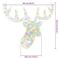 Hertenkop kleurrijk 60 cm Acryl - thumbnail