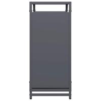 Brandhoutrek 60x28x65 cm koudgewalst staal antracietkleurig - thumbnail