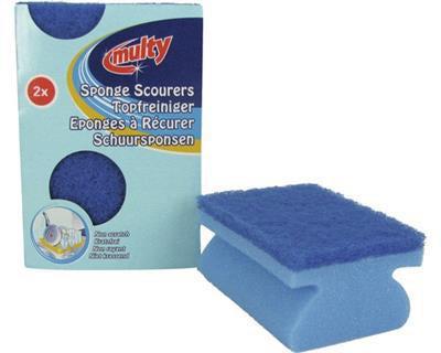 Multy Schuursponzen 2 Stuks Blauw