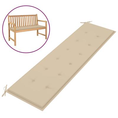 VidaXL Tuinbankkussen 180x50x3 cm oxford stof beige