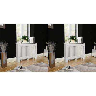 Radiatorombouw 2 st 112 cm MDF wit