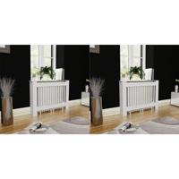 Radiatorombouw 2 st 112 cm MDF wit - thumbnail