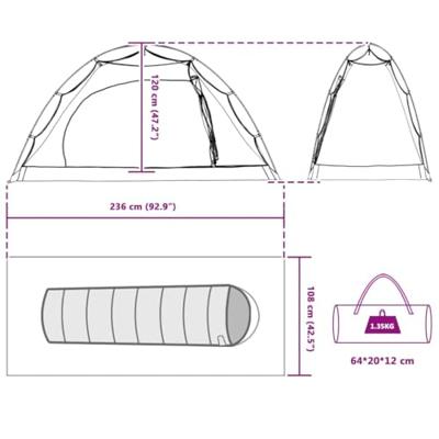 Tent met dak Anders met luchtopening Grijs en zwart 236 x 108 x 120 cm Tent met dak Anders met luchtopening Grijs en zwart 236 x 108 x 120 cm