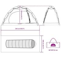Tent met dak Anders met luchtopening Grijs en zwart 236 x 108 x 120 cm - thumbnail